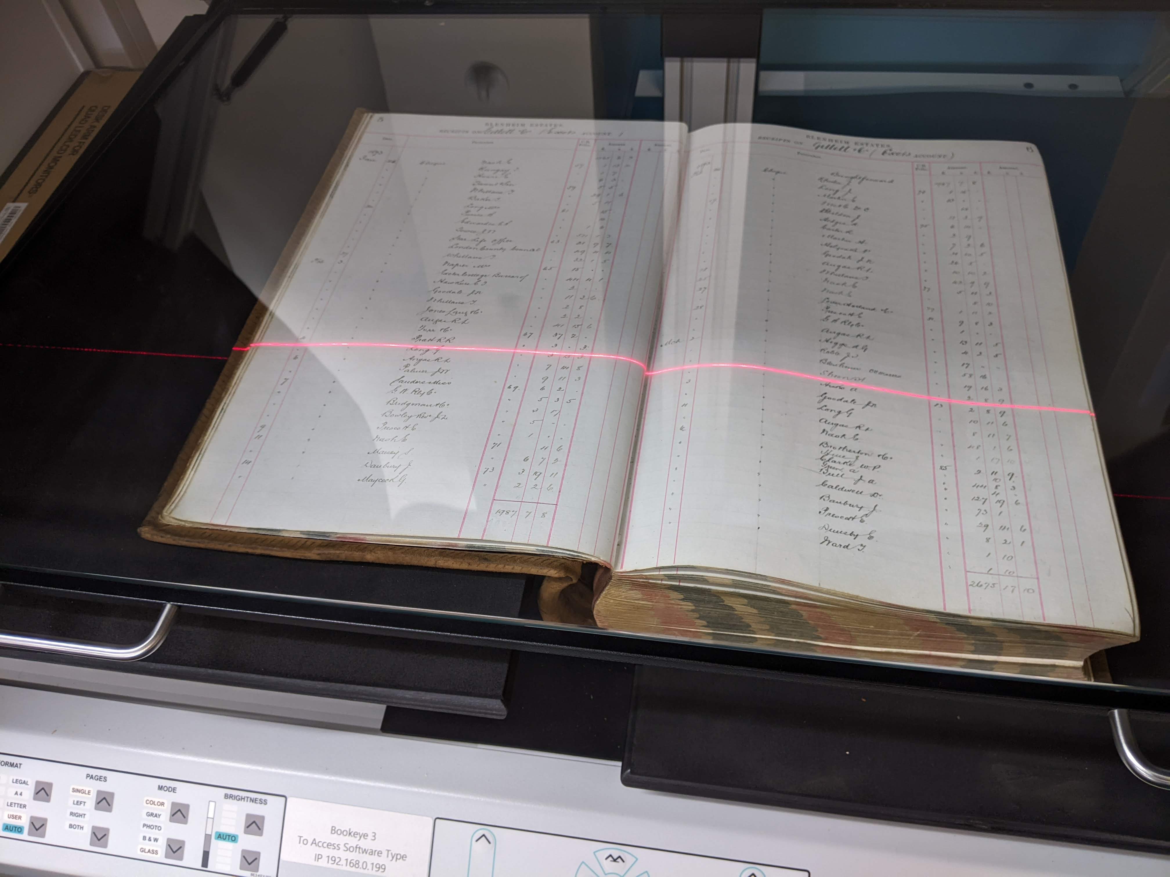 Historic parish register and book scanning